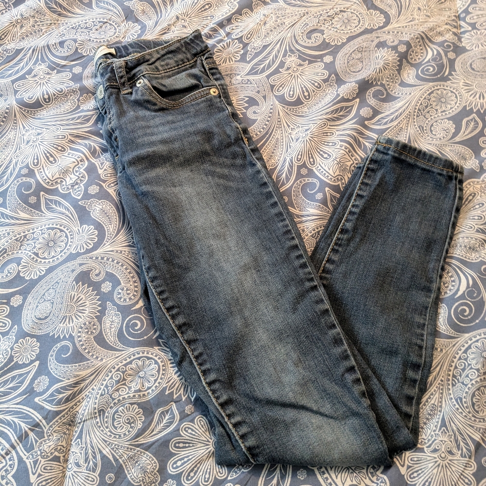 Levi's Boys 710 Super Skinny Jeans Size 10 Regular Stonewash Denim